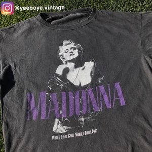 Vintage 87’ Madonna Who’s That Girl World Tour Tee